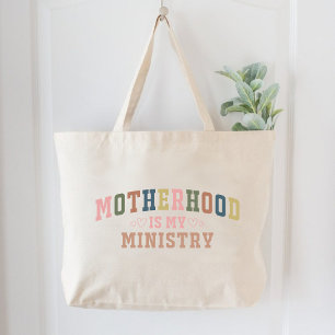 Bolso De Tela Gigante Maternidad es la fe de las madres cristianas de mi