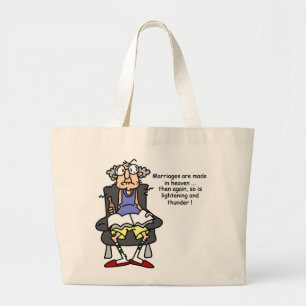 Bolso De Tela Gigante Matrimonio, relámpago, humor trueno