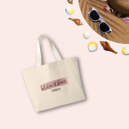 Bolso De Tela Gigante Matrón De Honor Elegante Guión Tote Bag