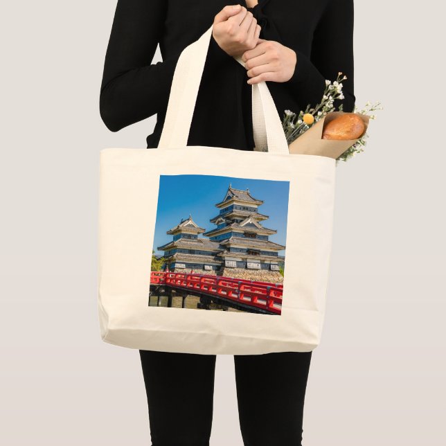 Bolso De Tela Gigante Matsumoto castle and bridge (Anverso (producto))