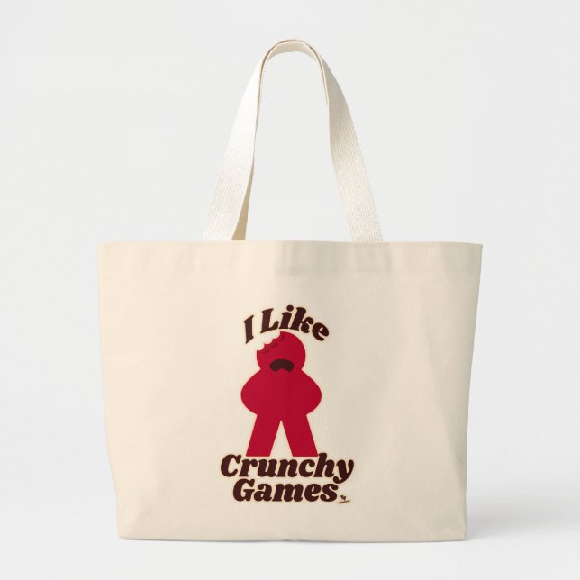 Bolso De Tela Gigante Me encanta Crunchy Games Fun Meeple Art (Frente)