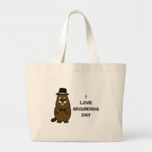 Bolso De Tela Gigante Me encanta el día de Groundhog