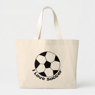 Bolso De Tela Gigante Me encanta el fútbol