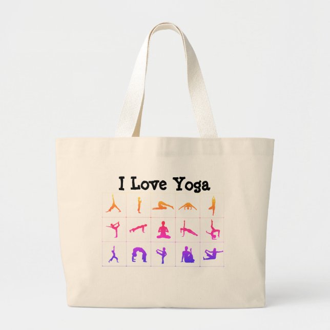 Bolso De Tela Gigante Me encanta el yoga (Frente)
