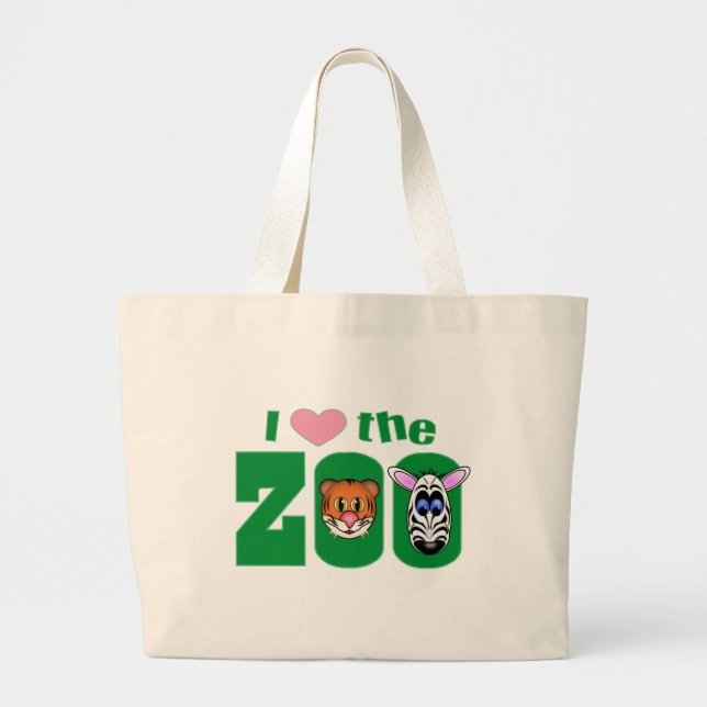 Bolso De Tela Gigante Me encanta el ZOO (Frente)