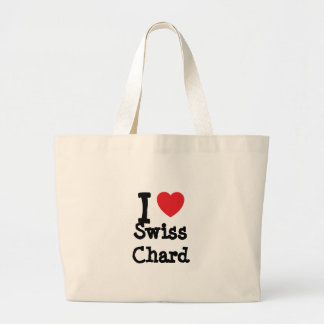 Bolso De Tela Gigante Me encanta la camiseta de corazón de Swiss Chard