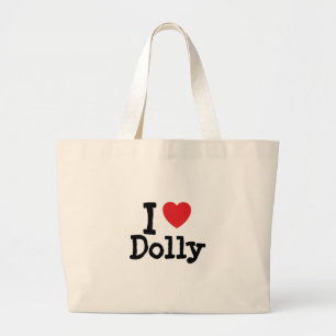 Bolso De Tela Gigante Me encanta la camiseta Dolly Heart