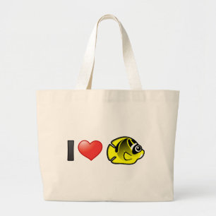 Bolso De Tela Gigante Me encanta la mariposa de Raccoon