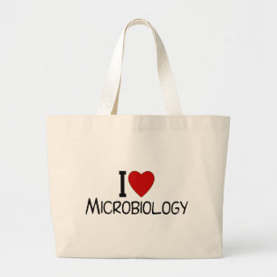 Bolso De Tela Gigante Me encanta la microbiología