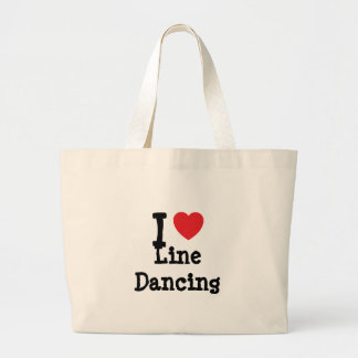 Bolso De Tela Gigante Me encanta Line Dancing personalizado corazón pers