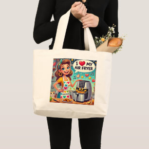 Bolso De Tela Gigante Me encanta mi Air Fryer - Diseño de cocina muy lin