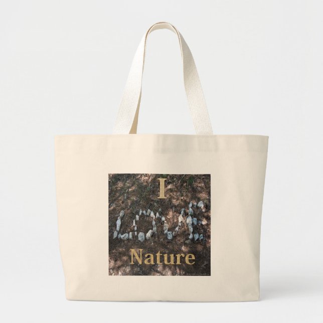 Bolso De Tela Gigante Me encantan las prendas y los regalos de la natura (Frente)