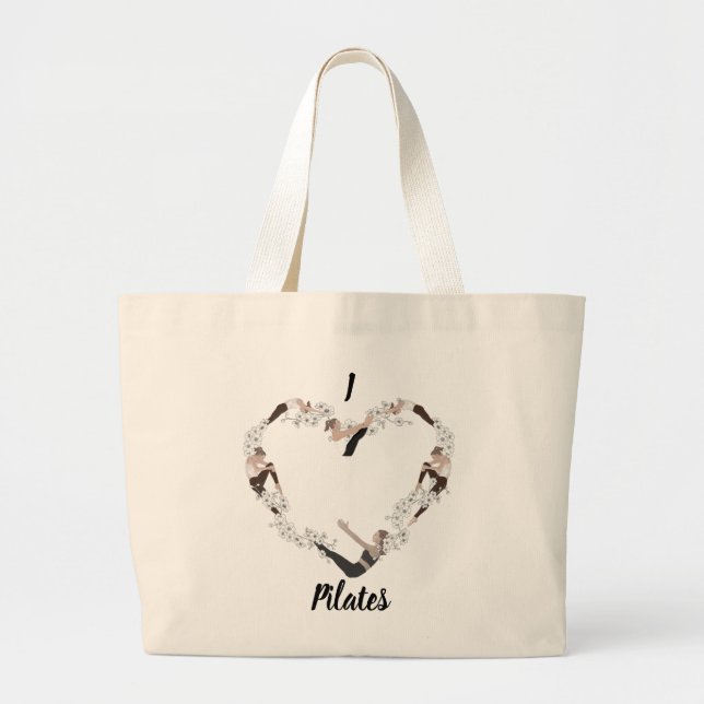 Bolso De Tela Gigante Me encantan los Pilates (Frente)