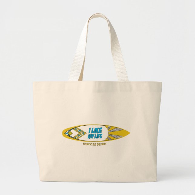 Bolso De Tela Gigante "Me gusta mi vida" - HB Grocery Tot Tote Bag (Frente)