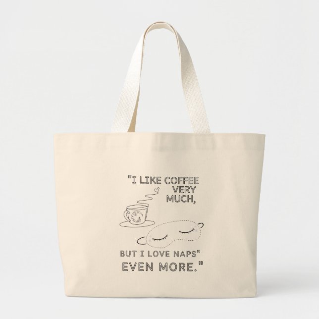 BOLSO DE TELA GIGANTE ME GUSTA MUCHO EL CAFÉ (Frente)