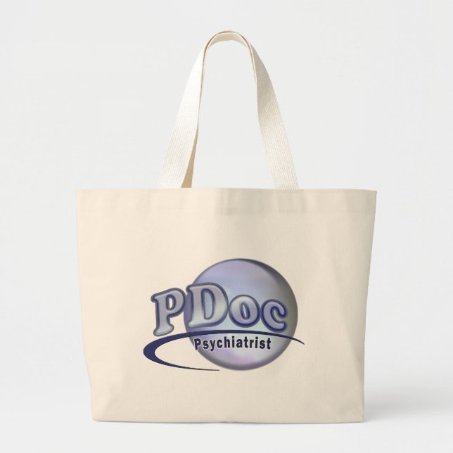 Bolso De Tela Gigante MÉDICA PDoc DE LOGO PSIQUIATRISTA PSIQUIATRISTA (Frente)