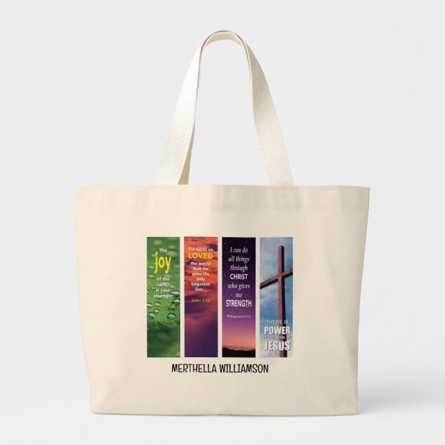 Bolso De Tela Gigante MEDITACIÓN DE BIBLIOTECAS con nombre personalizado (Frente)