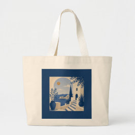 Bolso De Tela Gigante Mediterranean Coast Villa Scene Elegant Tote Bag