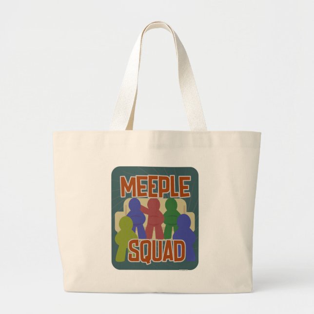 Bolso De Tela Gigante Meeple Squad Fun Boardgame Night Slogan (Frente)