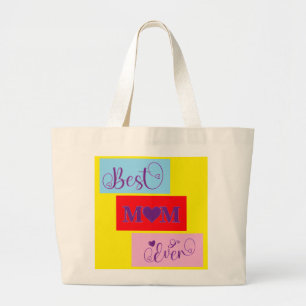 Bolso De Tela Gigante MEJOR MAMÁ PERSONALIZADA CADA 11 Script Tote grand