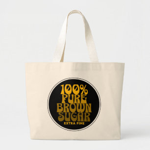 Bolso De Tela Gigante Melanina de azúcar marrón puro 100% Unisex