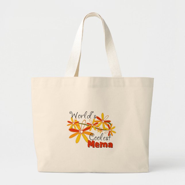 Bolso De Tela Gigante Mema más fresco del mundo floral (Frente)