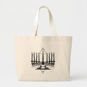 Bolso De Tela Gigante Menorah y estrella