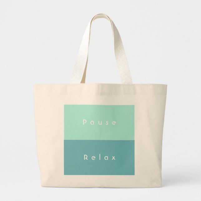 Bolso De Tela Gigante Mensaje Personalizado de 3 palabras personalizado  (Frente)
