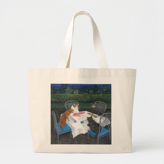 Bolso De Tela Gigante Meowjongg (Frente)