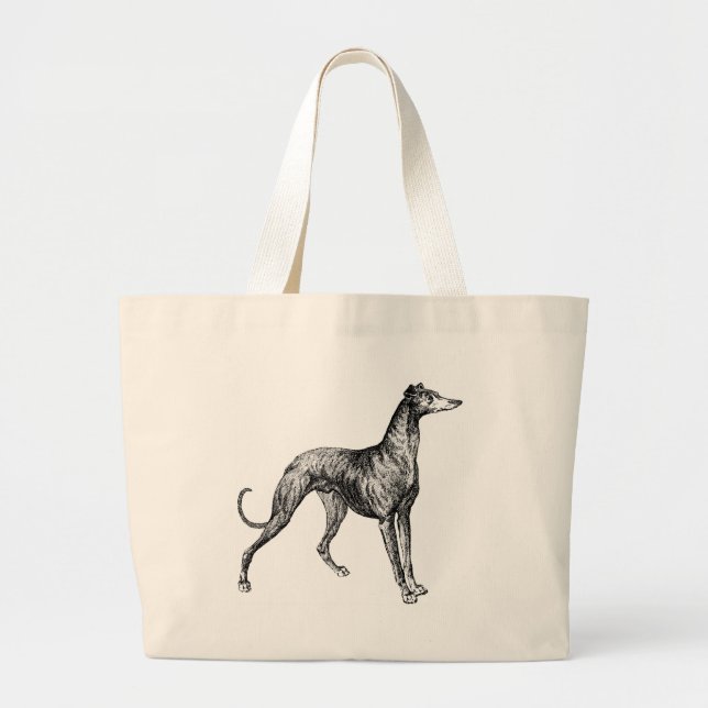 Bolso De Tela Gigante mercadería de galgo (Frente)