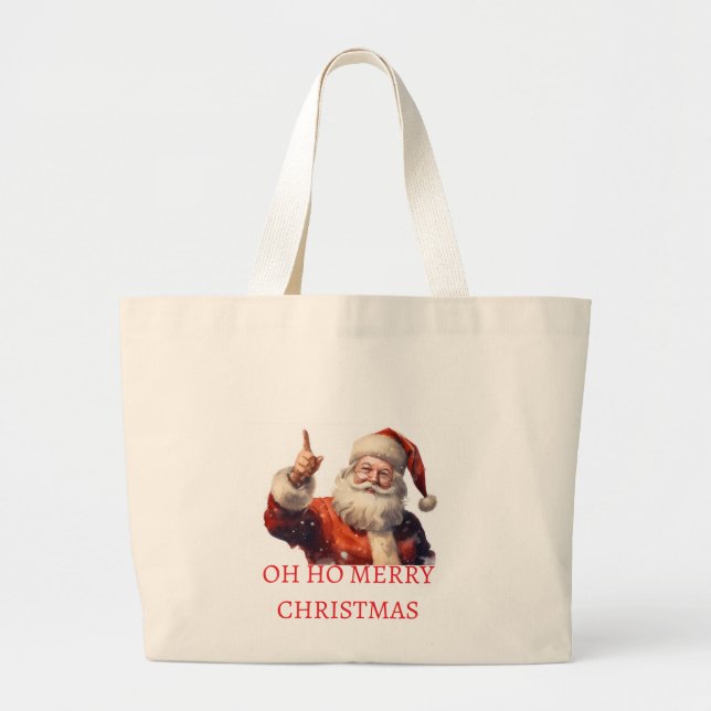 Bolso De Tela Gigante Merry Christmas Shopping Bags (Frente)