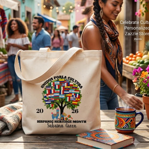 Bolso De Tela Gigante Mes de la Herencia Hispana Personalizado 