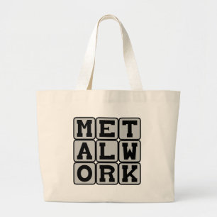 Bolso De Tela Gigante Metalurgia, trabajar con Metalizado