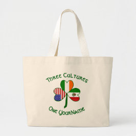 Bolso De Tela Gigante Mexican Irish American Flags Shamrock Your Name