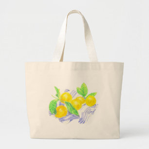 Bolso De Tela Gigante Meyer lemons en la toalla de cocina