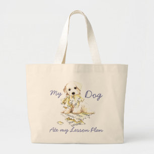 Bolso De Tela Gigante Mi Amigo De Bichon Se Comía Mi Lección Plano Gran