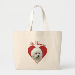 Bolso De Tela Gigante Mi Bichon Frise Valentine