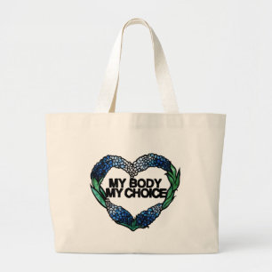 Bolso De Tela Gigante Mi cuerpo Mi elección Feminista Pro-elección