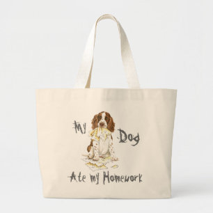 Bolso De Tela Gigante Mi española Springer Spaniel comió mi hogar