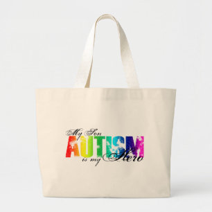 Bolso De Tela Gigante Mi héroe mi hijo - autismo