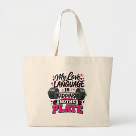Bolso De Tela Gigante Mi Lenguaje del Amor es Agregar Otro Plato