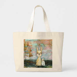 Bolso De Tela Gigante Mi mejor amigo de la pintura original del arte