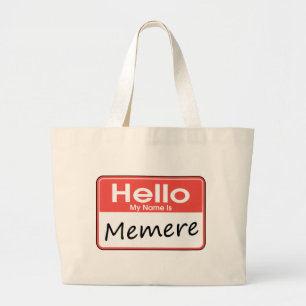 Bolso De Tela Gigante Mi nombre es Memere