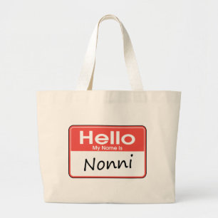 Bolso De Tela Gigante Mi nombre es Nonni