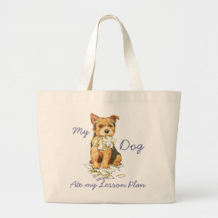 Bolso De Tela Gigante Mi Norwich Terrier comió mi plan de clases