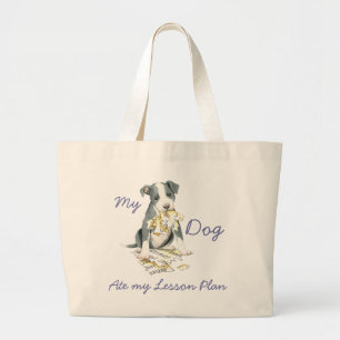 Bolso De Tela Gigante Mi pitbull comió mi plan de lección
