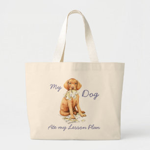 Bolso De Tela Gigante Mi plan de clases de Vizsla Ate
