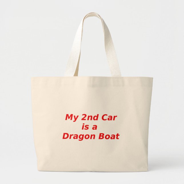 Bolso De Tela Gigante Mi segundo coche es un barco del dragón (Frente)