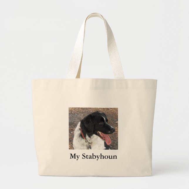 Bolso De Tela Gigante Mi Stabyhoun (Frente)