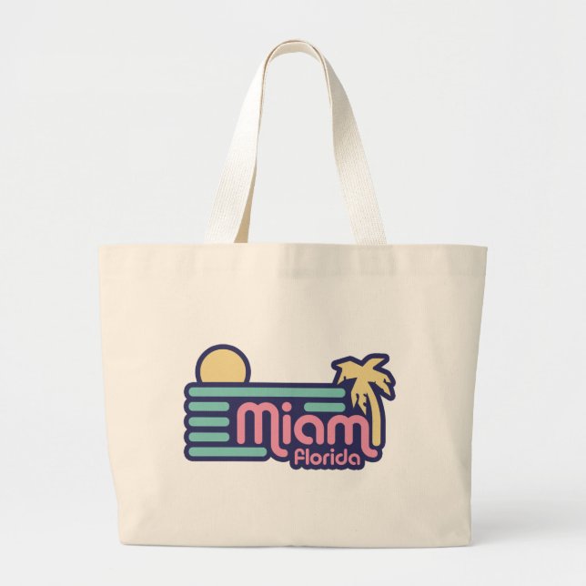 Bolso De Tela Gigante Miami (Frente)